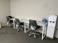 x3 tables and x3 chairs (Complete workstation)