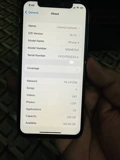 iphone x 256 gb PTA approved 100% batree but change