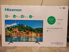 55" Led 4k UHD Smart TV box packed HiSense Brand