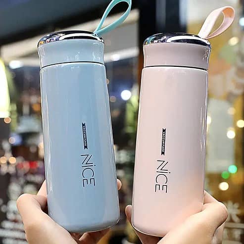 Cute Portable Thermos 400ml: Hot/Cold Drink Flask for Men, Women, Kid 0