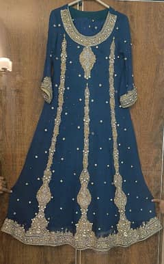 A beautiful wedding wear frock dupatta