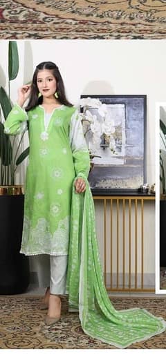 3 pcs Women’s Unstitched lawn