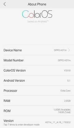 Oppo a37m Dual sim 2/16 Best Condition 10/9