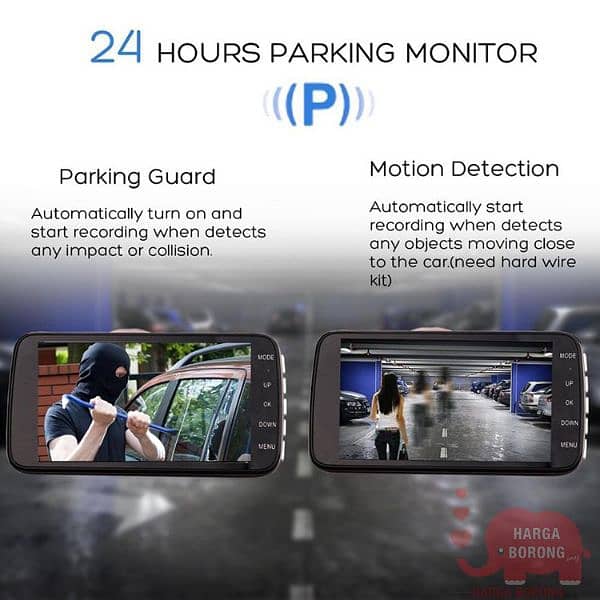 Dual Dash Cam 1080P with G-Sensor,170 Wide Angle,Loop Recording 2