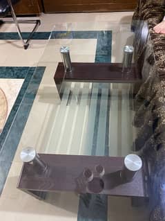 Glass dining table