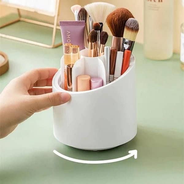 360 rotating Makeup Brush organizer 2