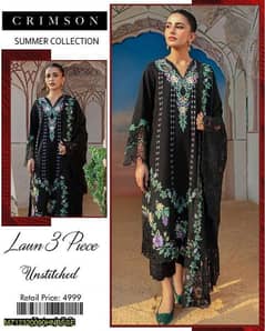 women embroidered lawn three peice suit