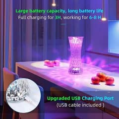 New crystal table light usb charging