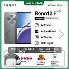 OPPO Reno 12F 8GB+256GB Pre-Booking (Get Free Gift Worth 15000)