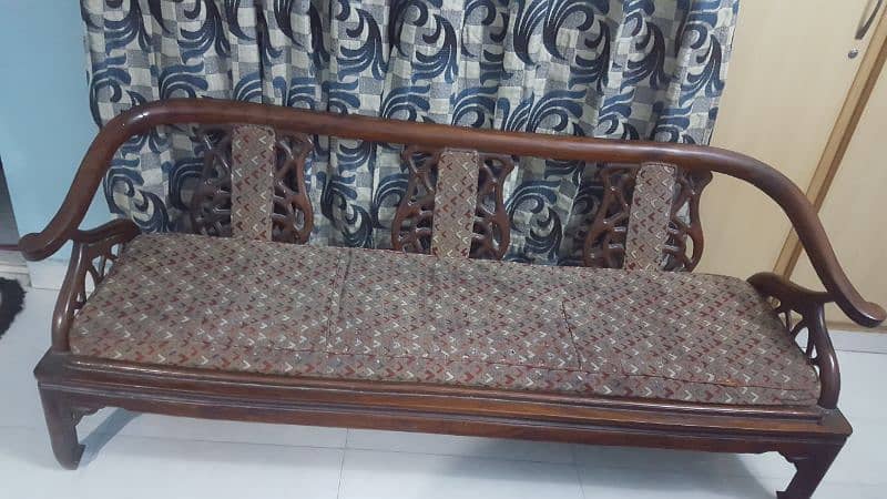 The Used Wooden Sofa Set | Price 10,000 (Shesham Wood) 3