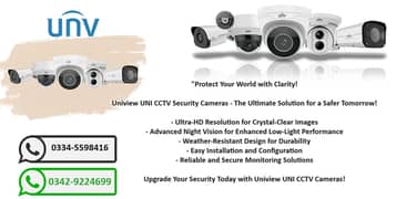 UNV Uniview Dahua Hikvision CCTV Security Cameras