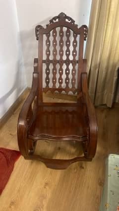 solid wood rocking chair