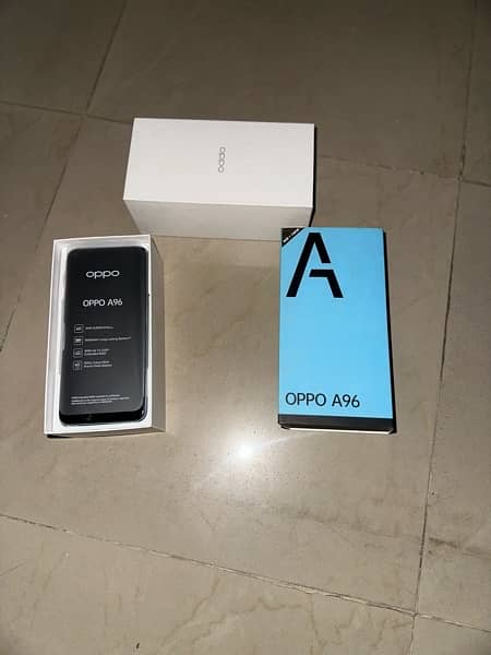 oppo a96 with box and charger 3