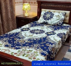 3 pics crystal cotton printed single bedsheets