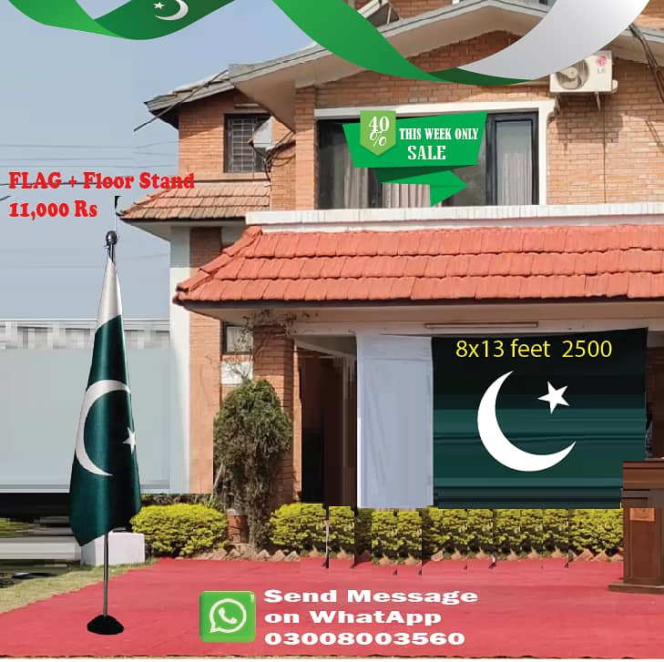 Large Pakistan Flag for Building Front, Company Flag outdoor / Indoor 10