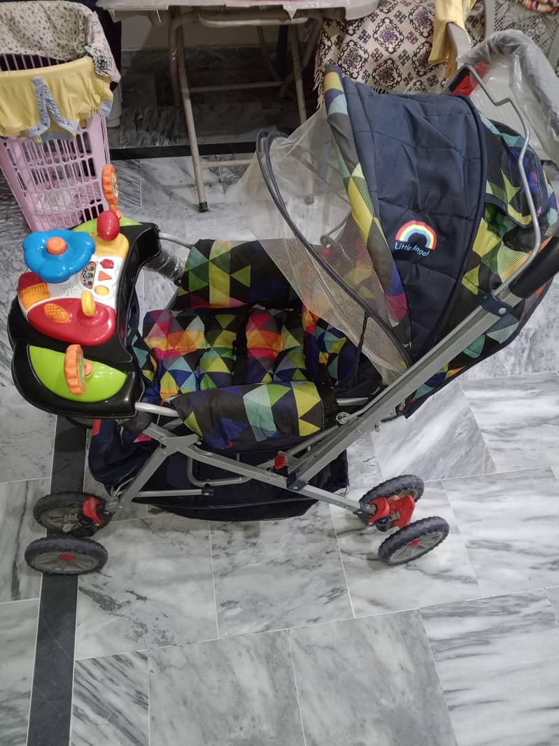 Kids pram/walker/stroller in good condition for sale 5