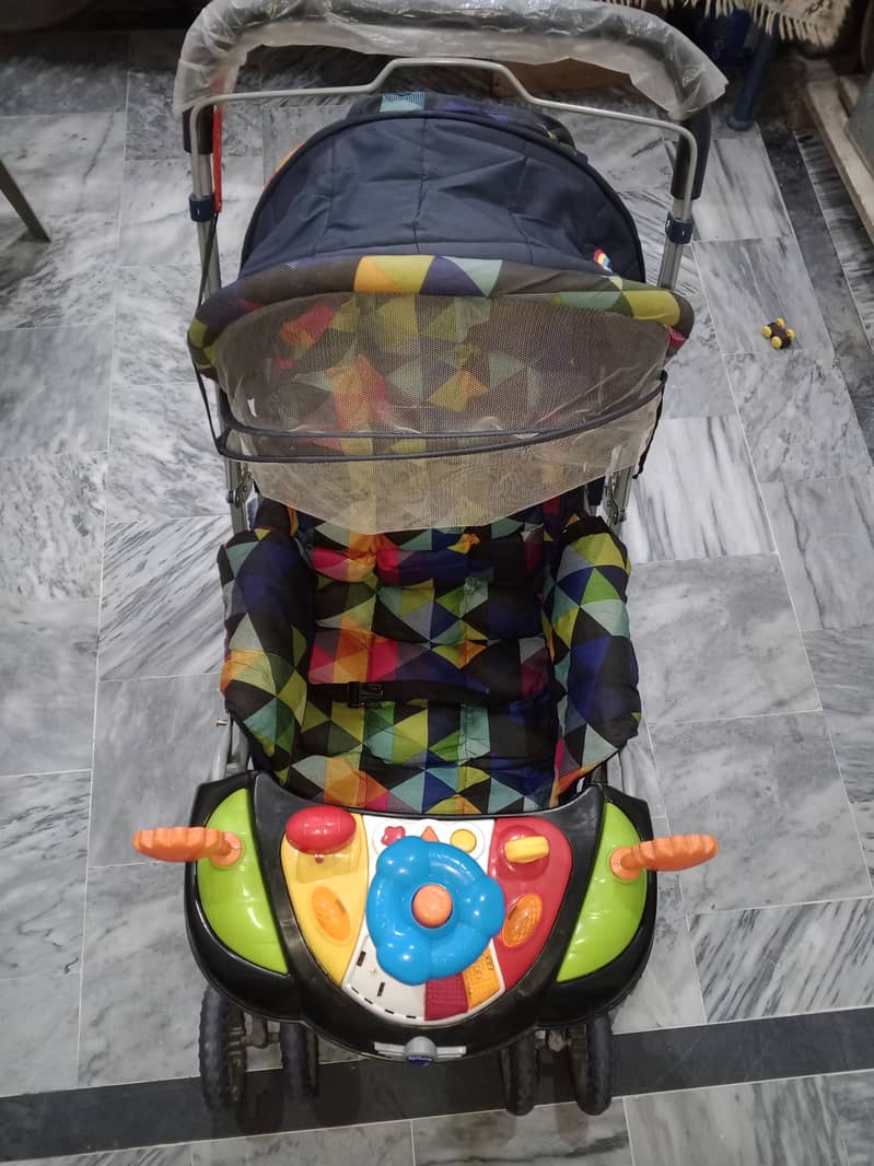 Kids pram/walker/stroller in good condition for sale 7