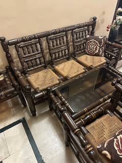 SOLID WOOD SOFA SET