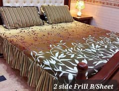 3 PCs danier frill double bed sheets