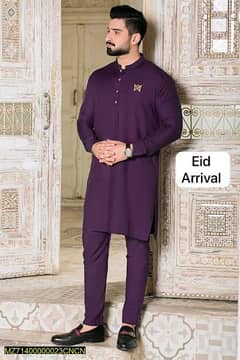 2 piece wash and wear stitched suit for men