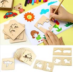 64 pcs wooden drawing box