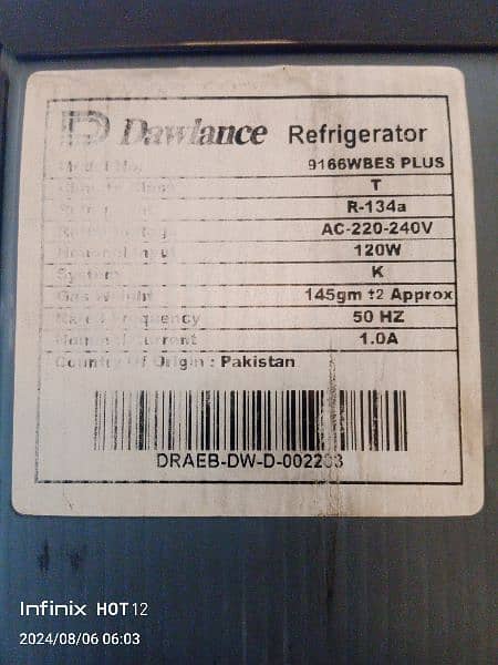 Urgent: Dawlance Refrigerator | Medium Size Fridge | Used 6