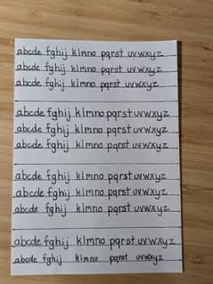 handwriting assignment work