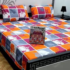 3 pcs Cotton Salonica Printed double bedsheet