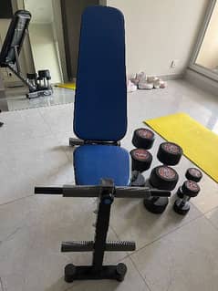 Dumbels and Gym chair