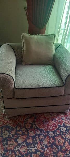 Grey Embossed velvet sofa with black piping 1