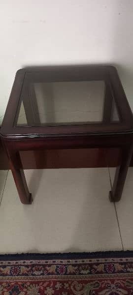 Teak wood table set 2