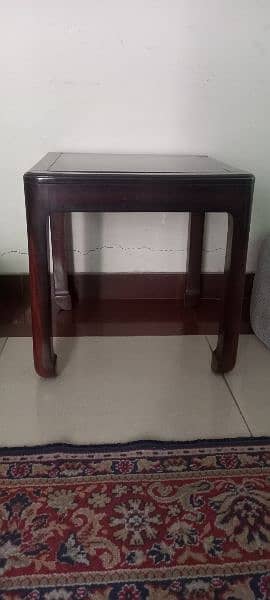 Teak wood table set 3