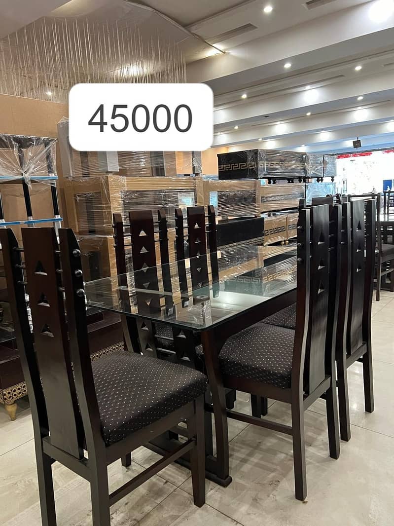 Dinning table/wooden dinning table/7 seater dinning table/Chairs 17