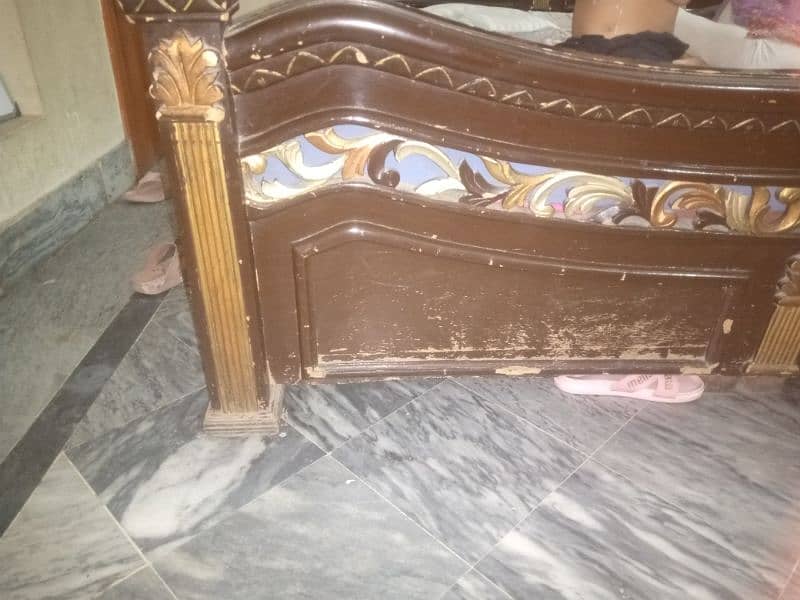 wooden bed   for contact 03218669950 1