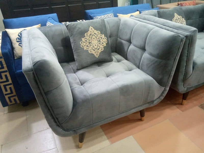 L shape sofa / corner sofa / 6 seater velvet sofa / Sofa for sale 17