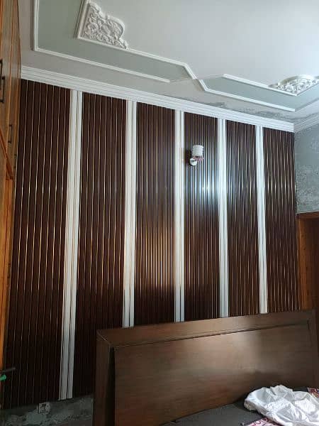 Wall paper PVC panel ceilings wooden flooring  grass carpet glass 3