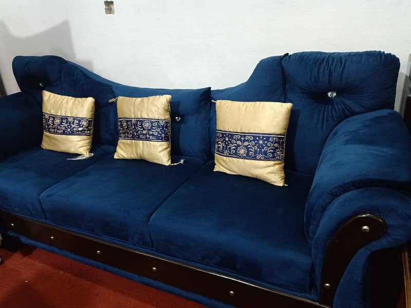 6 seater velvet poshish sofa set 0