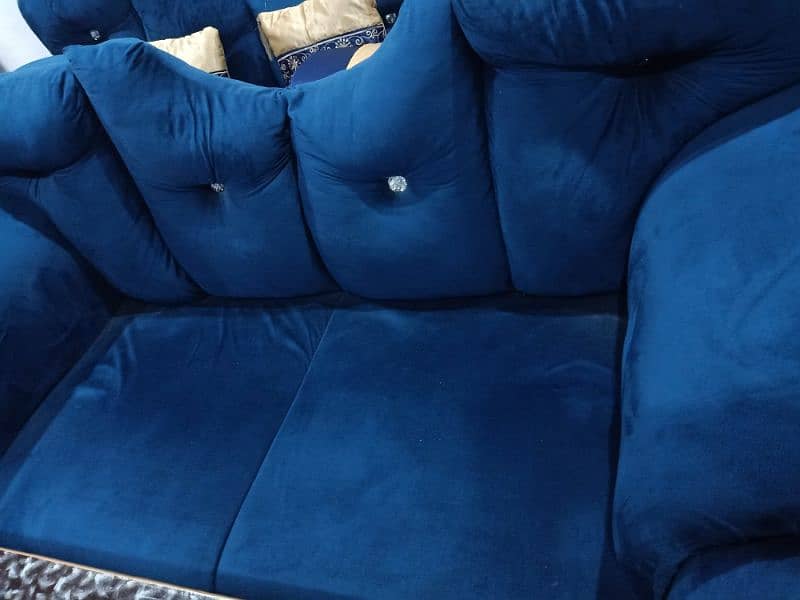 6 seater velvet poshish sofa set 3