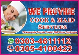 COOKS AND MAID PROVIDER BABYCARE NANNY MAID