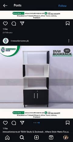 Book Shelf with closed storage cabinet