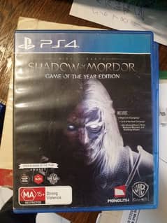 PS 4 game shadow or mordor