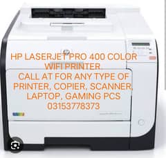 HP WIFI PRINTER LASERJET PRO 400 COLOUR & BLACK AND WHITE, CHEAP PRICE