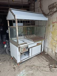 Shawarma counter 5 feet Fryer and hot plate 22 gauge non mangat