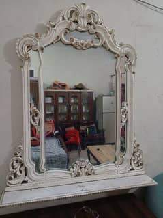 king size antique wooden frame mirror for sale