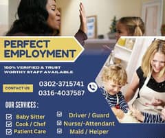 Maid/Nanny/Baby sitter/Nurse/Patient Attendant/Driver/Cook/Helper etc