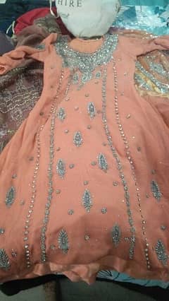 3pc suit pure chiffon dress frock and dupatta