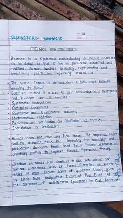 handwritting assignment work