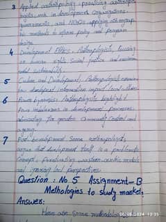 handwriting assignment work