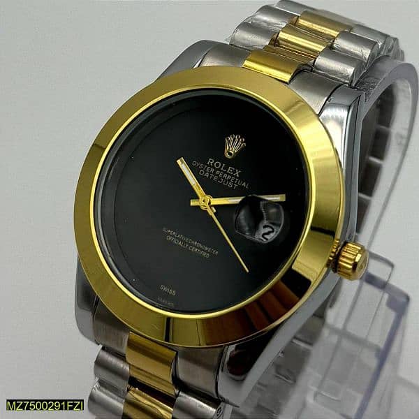 men,s stainless steel analogue watch 2