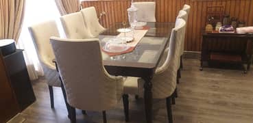 band new Dinning Table with 8 chairs